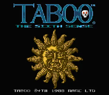 Taboo - The Sixth Sense (USA) (Rev 1) screen shot title